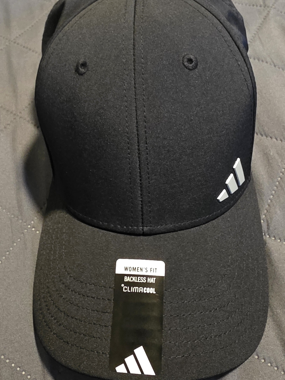adidas Black Women's Backless Climacool Cap with Logo